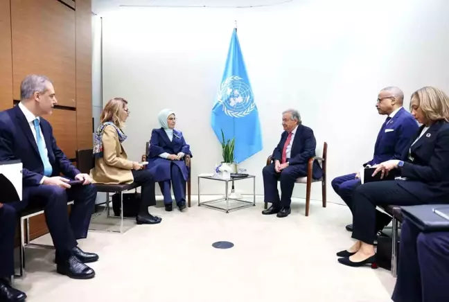 Emine Erdoğan, BM Genel Sekreteri Guterres ile Sıfır Atık Projeleri Üzerine Görüştü