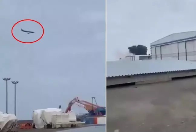 Yolcu uçağının düşme anı görüntüleri ortaya çıktı