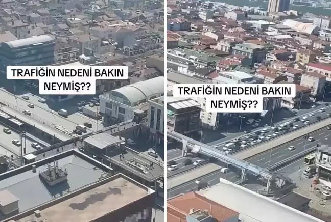 Çektiği videoyla trafikteki gizemli sıkışıklığın nedenini açıkladı