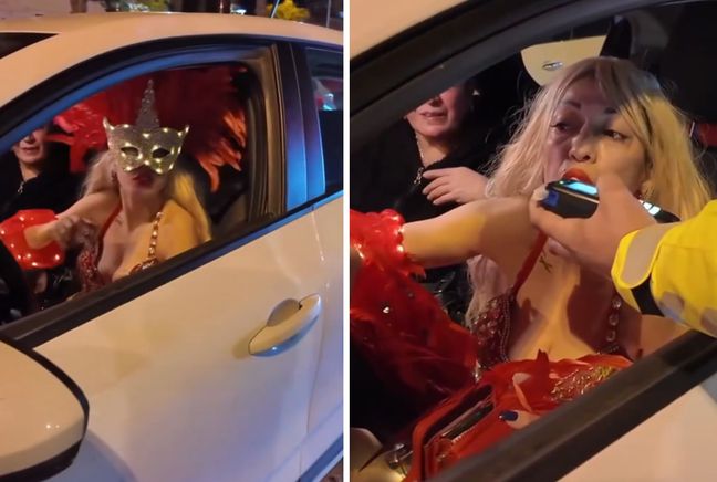 Çevirmeye yakalanan dansözden polisleri şaşırtan soru