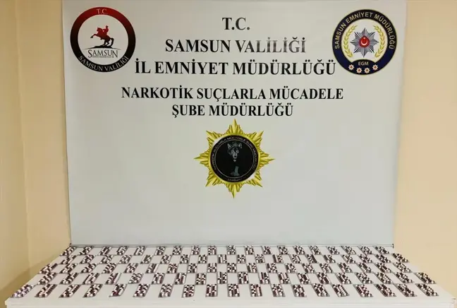 Samsun'da Narkotik Operasyonu: 1500 Sentetik Ecza Ele Geçirildi