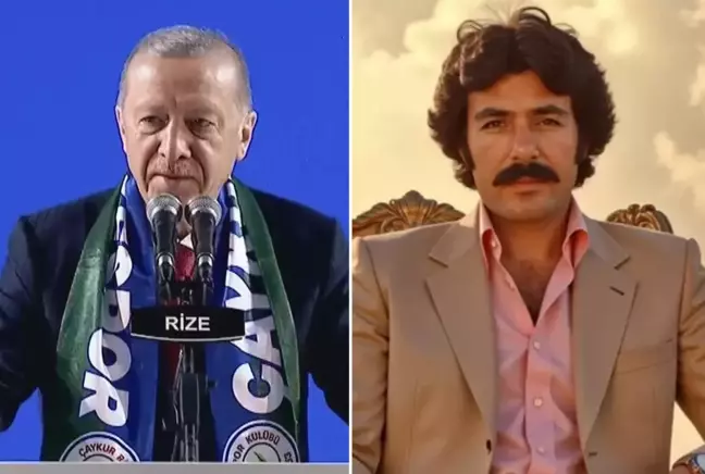 Cumhurbaşkanı Erdoğan sahneye yine Ferdi Tayfur'un 