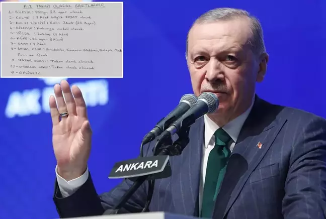 Erdoğan evlenmeyi düşünen gençlerin önüne konan istek listelerine ateş püskürdü