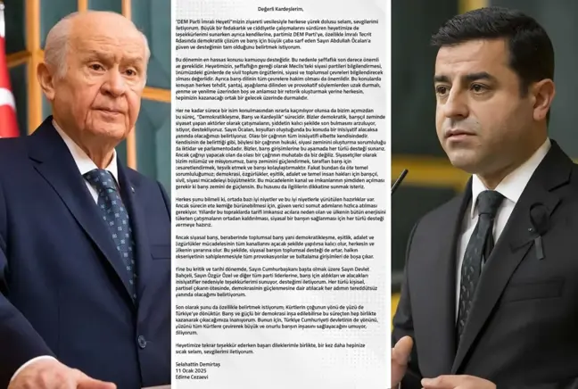 Bahçeli'ye Selahattin Demirtaş'ın mesajı soruldu: Gelişmeler uyumlu ve onurludur