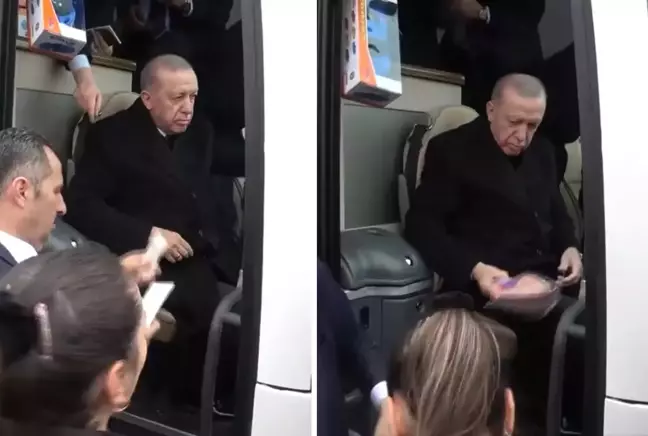 Cumhurbaşkanı Erdoğan'ı görünce 