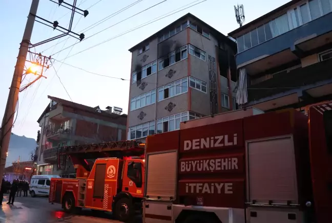 Denizli'de sobadan çıkan yangında çocuğunu 4. kattan bırakarak kurtaran anne hayatını kaybetti