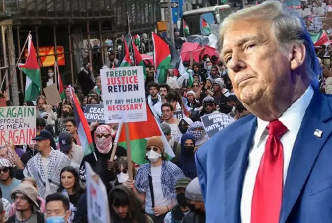 Trump, Filistin yanlısı protestocuların vizelerini iptal edecek