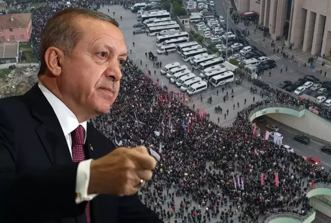 Cumhurbaşkanı Erdoğan'dan Çağlayan Adliyesi önünde atılan slogana tepki