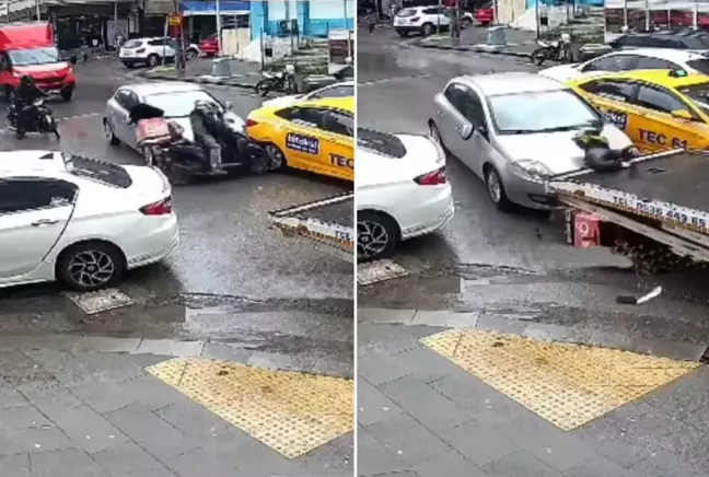 İstanbul'da dehşete düşüren olay! Tartıştığı motokuryeyi otomobille ezdi