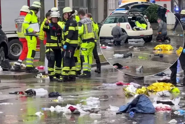 Almanya'da bir araç kalabalığın arasına daldı: 28 yaralı var