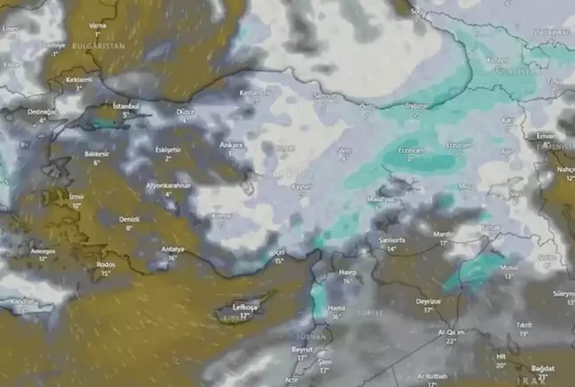 Meteoroloji yeni haritayı paylaştı, İstanbul'a lapa lapa kar geliyor