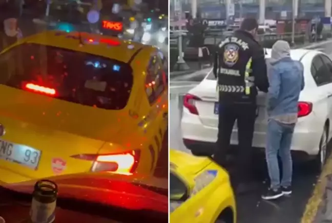 Ambulansa yol vermeyen taksi şoförüne şaka gibi ceza