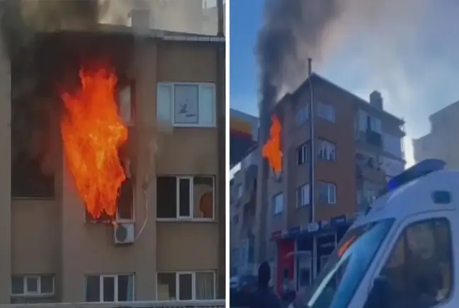 Kartal'da amfi patladı: Çıkan yangında iki kişi yaralandı