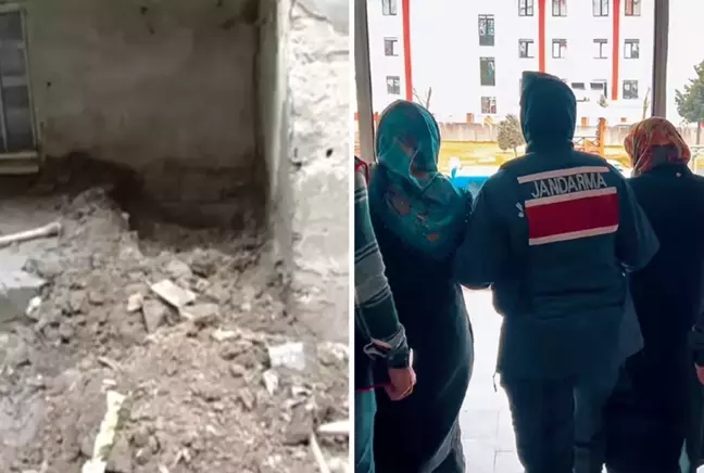 2 günlük bebeği boğup betona gömen firari anne ve anneanne tutuklandı