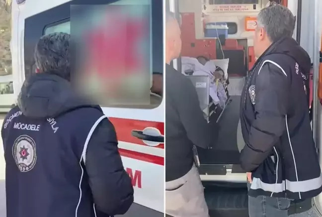 Amasya'da ambulansta kaçak göçmen yakalandı