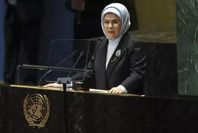 Emine Erdoğan'dan BM Genel Merkezi'nde 'sıfır atık' konuşması