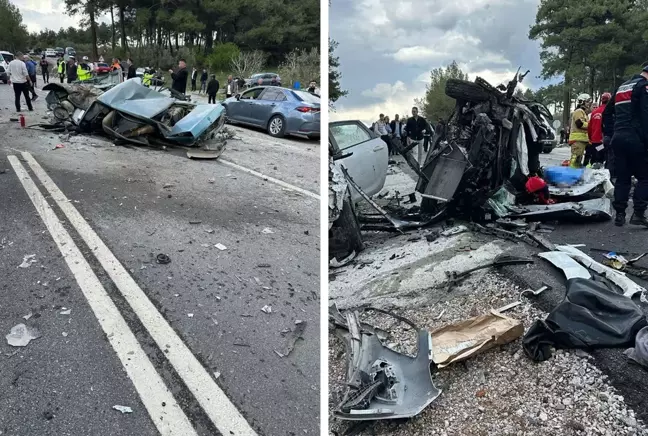 Balıkesir'de 4 araç birbirine girdi: 2 ölü, 10 yaralı