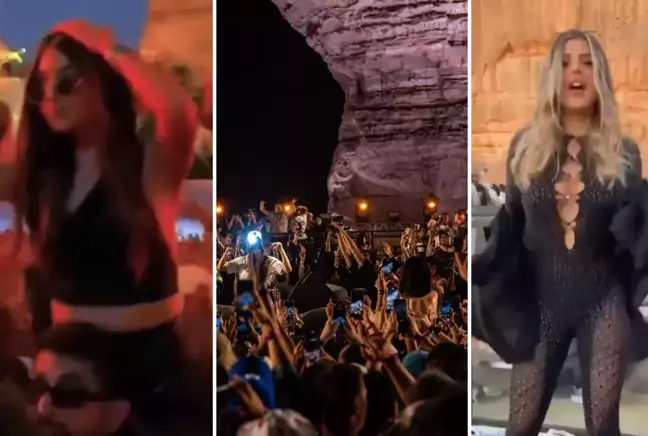 Suudi Arabistan'da Hicr bölgesinde düzenlenen parti tepki çekti