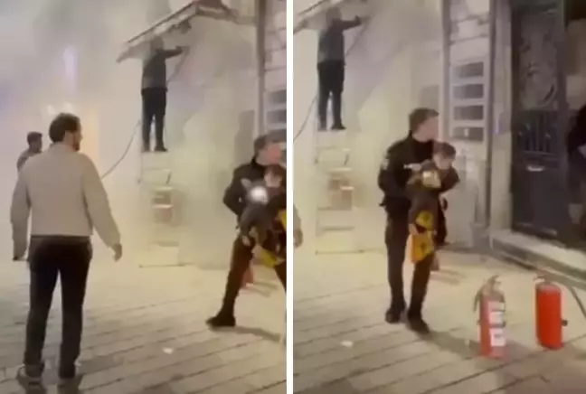 İstiklal Caddesi'nde yangın! Mahsur kalan çocuk kurtarıldı