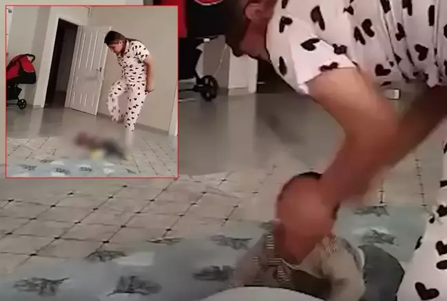 Bakıcı dehşeti kamerada! Tekmeledi, tokatladı, yetmedi boğmaya çalıştı