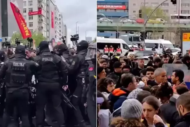 İstanbul'da 1 Mayıs gerginliği! Polis müdahale edince arbede yaşandı