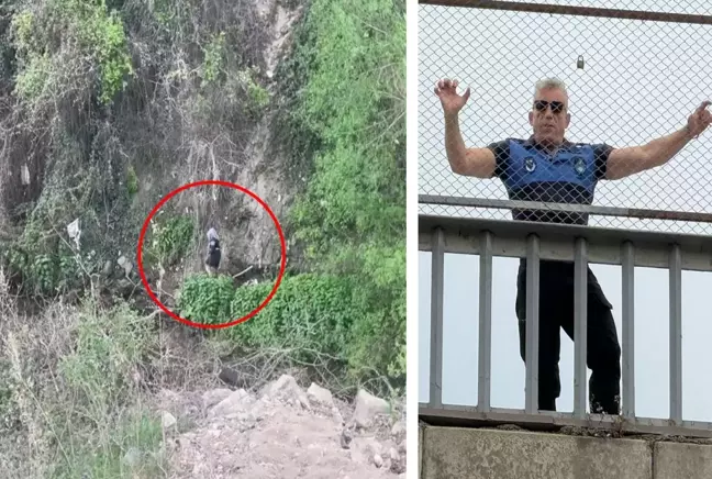 Dilenci önde zabıta amiri arkada adeta maraton koşusuna çıktılar