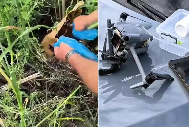 Polis, uyuşturucu sevkiyatı yapılan dronu vurarak düşürdü