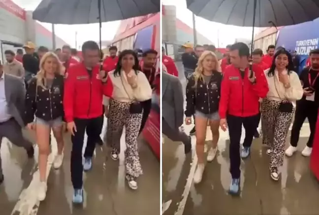 Selçuk Bayraktar'ın hassasiyeti takdir topladı! Eli, yanındaki kadına değmesin diye...