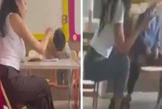 Otizmli öğrencileri dövdü! Öğretmen şiddeti kamerada