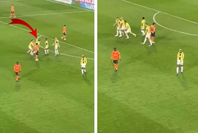 Tadic'in Talisca'ya saldırmaya çalıştığı anların tribün çekimi