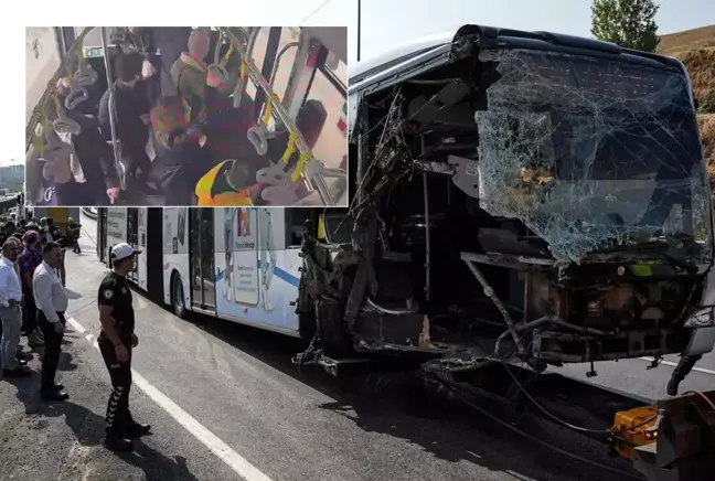 Beylikdüzü'ndeki metrobüs kazası araç içi kamerasında