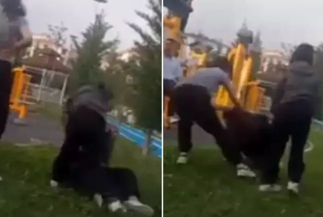 Kız çocukları, arkadaşlarını tuzağa düşürüp tekme tokat dövdü