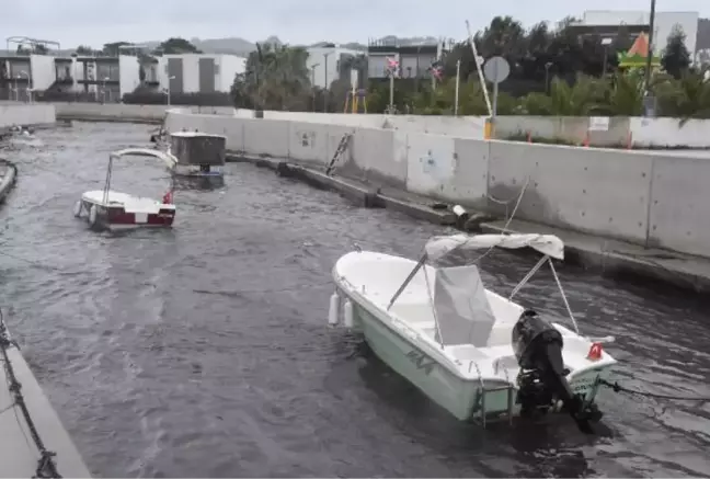 Bodrum'da fırtına tekneleri batırdı