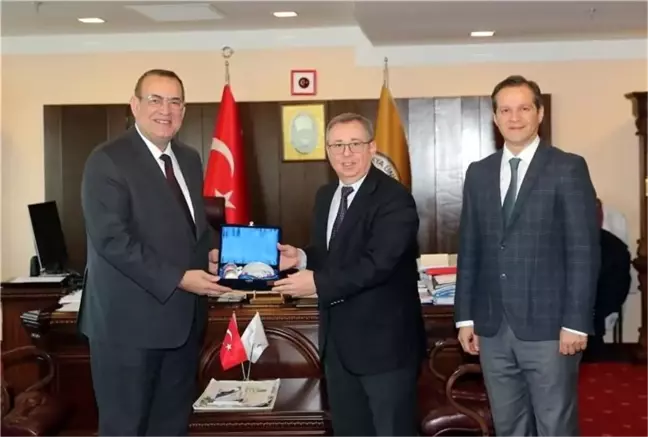 Bulgaristan eski Çevre Bakanı Çakırov'dan Rektör Tabakoğlu ile görüştü