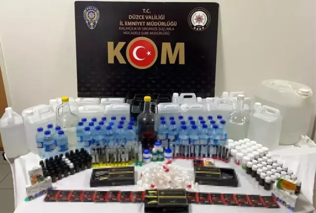 Düzce'de Alkol ve Tütün Kaçakçılığına Büyük Darbe