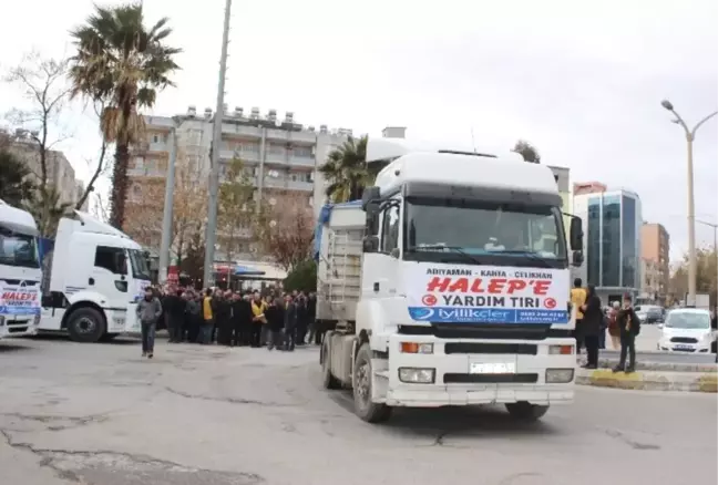 Adıyaman'dan Halep'e 4 Tır Dolusu Yardım