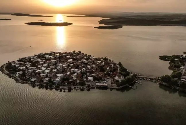 Gölyazı'da Gün Batımı Drone ile Görüntülendi