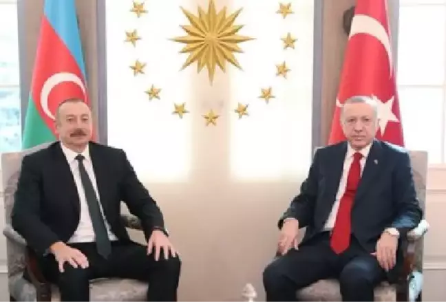 Cumhurbaşkanı Erdoğan, Azerbaycan Cumhurbaşkanı İlham Aliyev ile görüşmek üzere Çankaya Köşkü'ne geldi