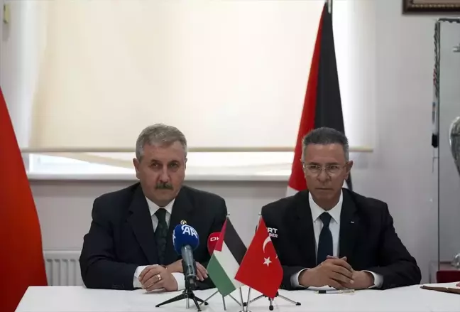 BBP Genel Başkanı Mustafa Destici, Hamas lideri İsmail Heniyye için Filistin Büyükelçisi'ni ziyaret etti