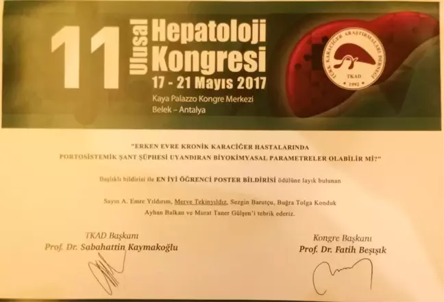 Gaün'e En İyi Poster Bildiri Ödülü