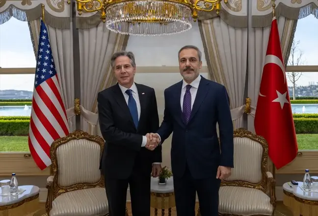 Dışişleri Bakanı Hakan Fidan ile ABD Dışişleri Bakanı Antony Blinken arasındaki görüşme başladı