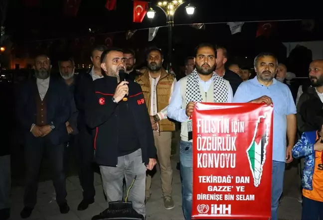 İHH İnsani Yardım Derneği Filistin'e Destek İçin Araç Konvoyu Yola Çıktı