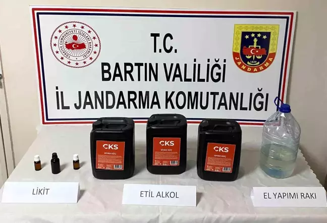 Bartın'da Jandarma Operasyonunda 15 Litre Etil Alkol Ele Geçirildi