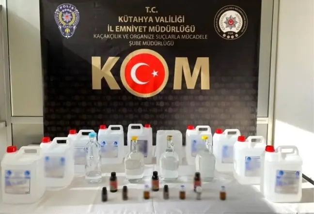 Kütahya'da Sahte İçki Üretimine Baskın: 55 Litre Etil Alkol Ele Geçirildi