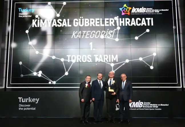 Toros Tarım Türkiye'nin 2017 Kimyevi Gübre İhracat Şampiyonu Oldu