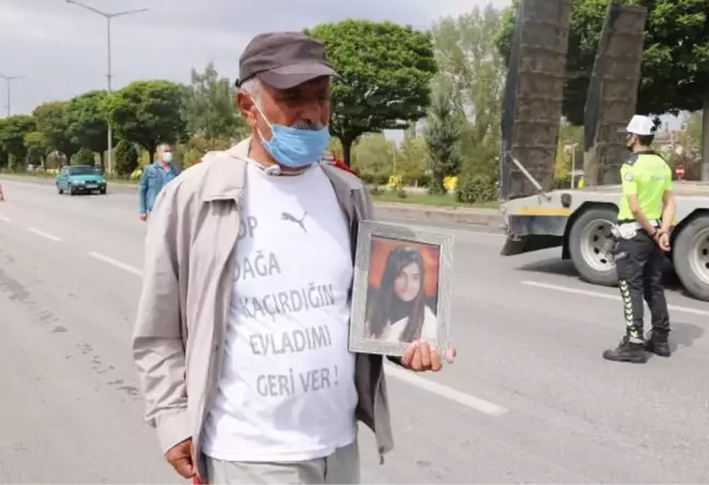 AFYONKARAHİSAR - Kızı PKK tarafından kaçırılan baba, İzmir'den Ankara'ya yaptığı umut yürüyüşünde Afyonkarahisar'a ulaştı