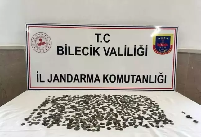 Bilecik'te Roma dönemine ait 794 adet sikke ve 3 adet obje ele geçirildi