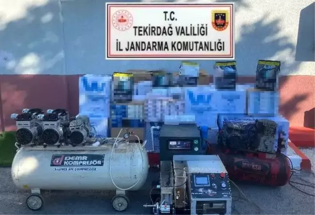 Tekirdağ'da 1 Milyon TL Değerinde Kaçak Tütün ve Malzemeleri Ele Geçirildi