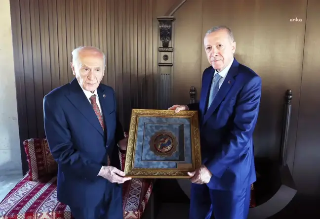 Cumhurbaşkanı Erdoğan, MHP Genel Başkanı Bahçeli ile Ahlat'ta buluştu