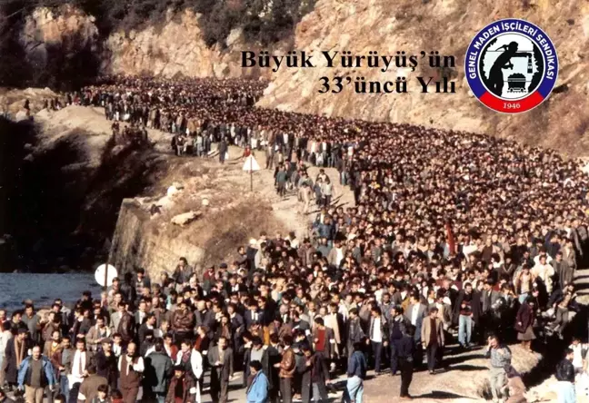33. Yıldönümünde Büyük Madenci Yürüyüşü Anıldı